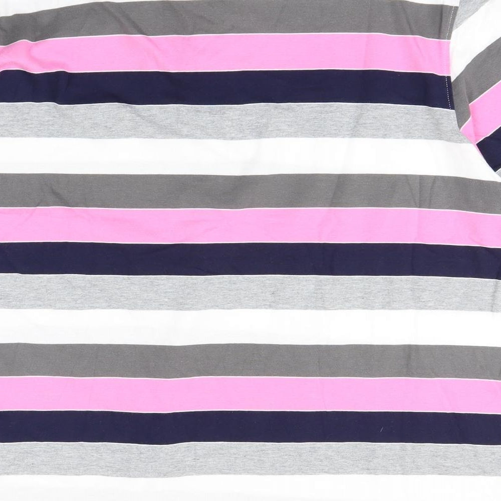 dunnes Mens Multicoloured Striped   Polo Size 2XL