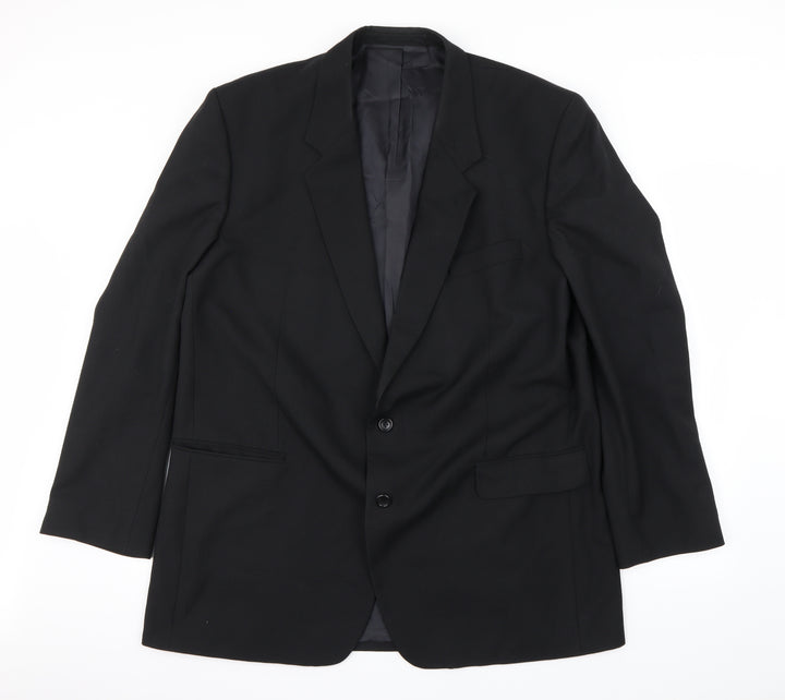 Preworn Mens Black Jacket Blazer Size L