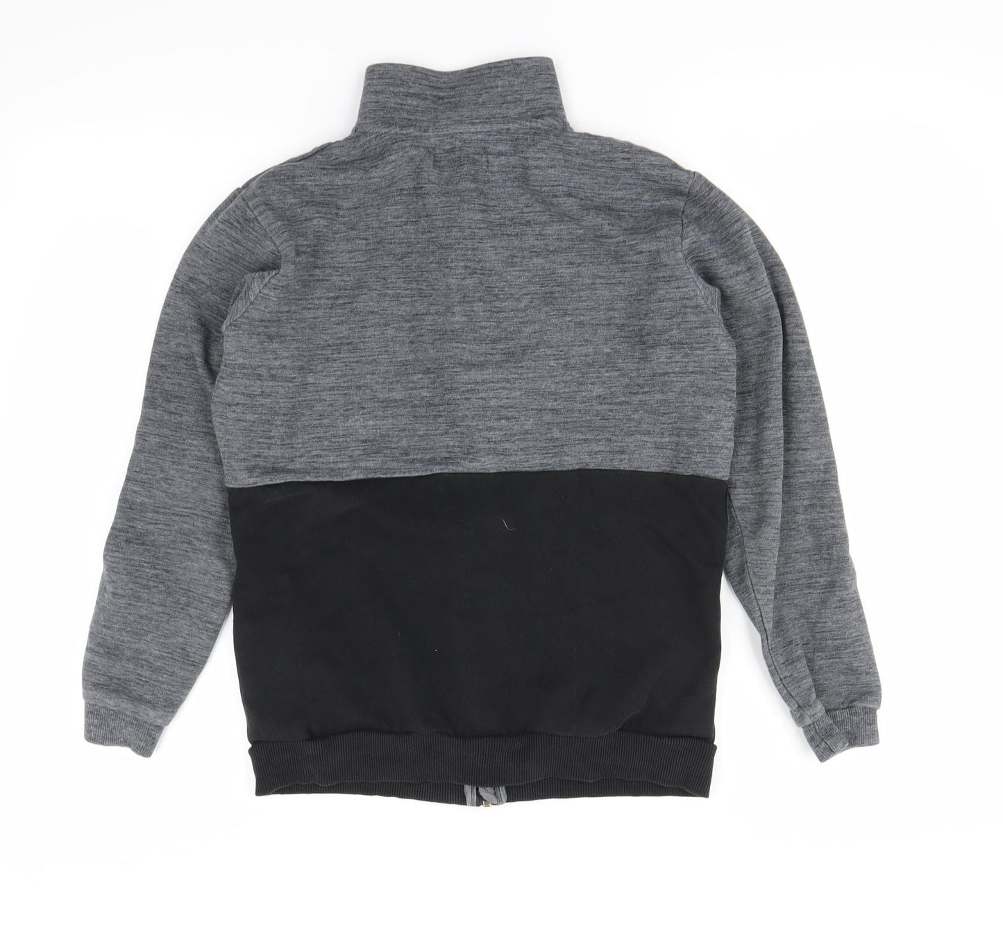 M&S Boys Black   Full Zip Jumper Size 13-14 Years