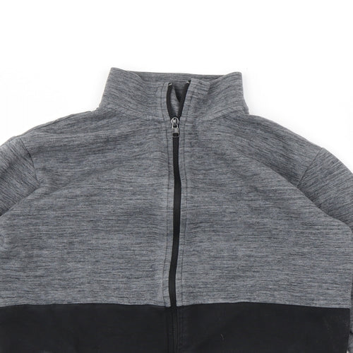 M&S Boys Black   Full Zip Jumper Size 13-14 Years