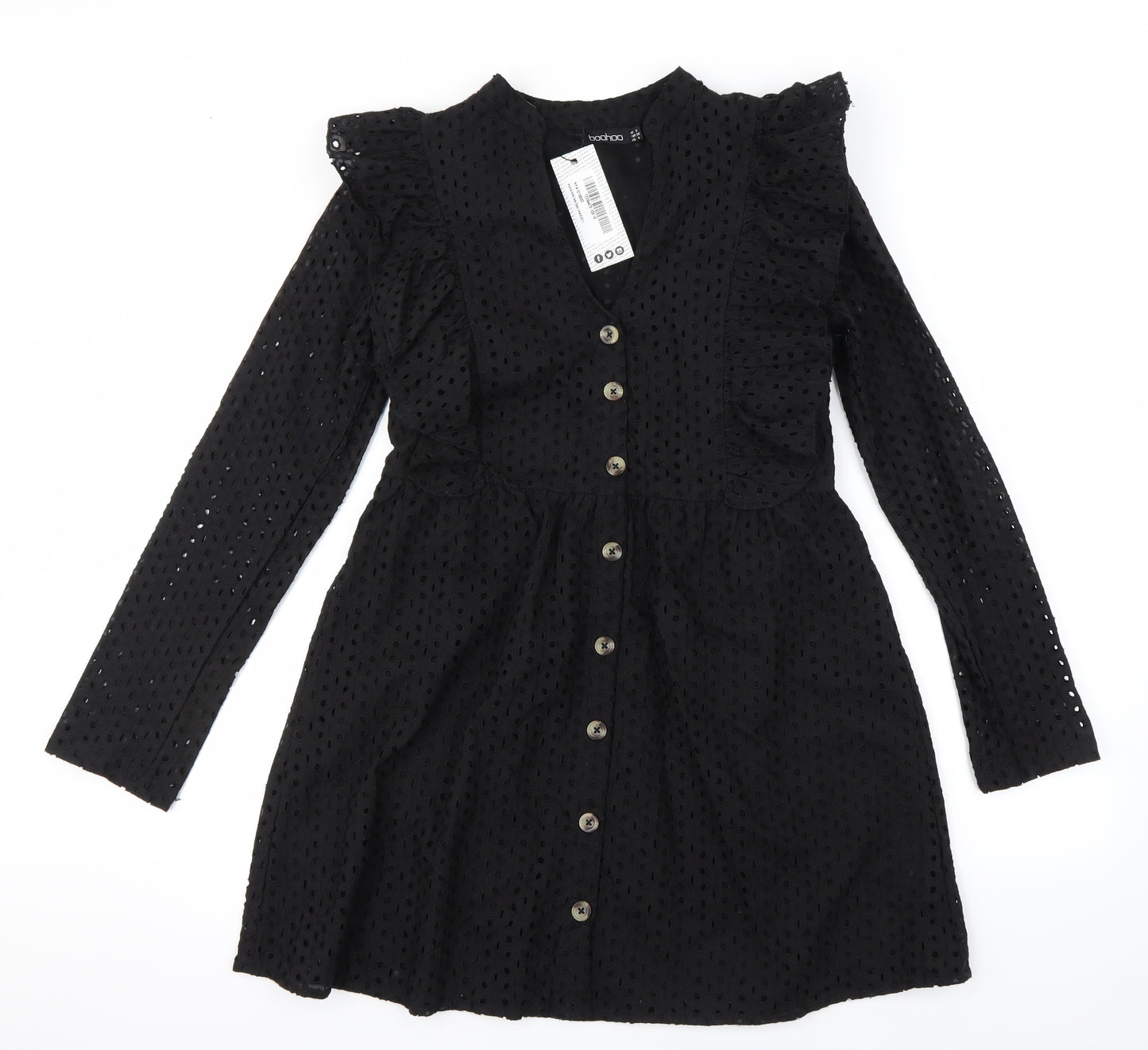 Boohoo Womens Black   Fit & Flare  Size 8