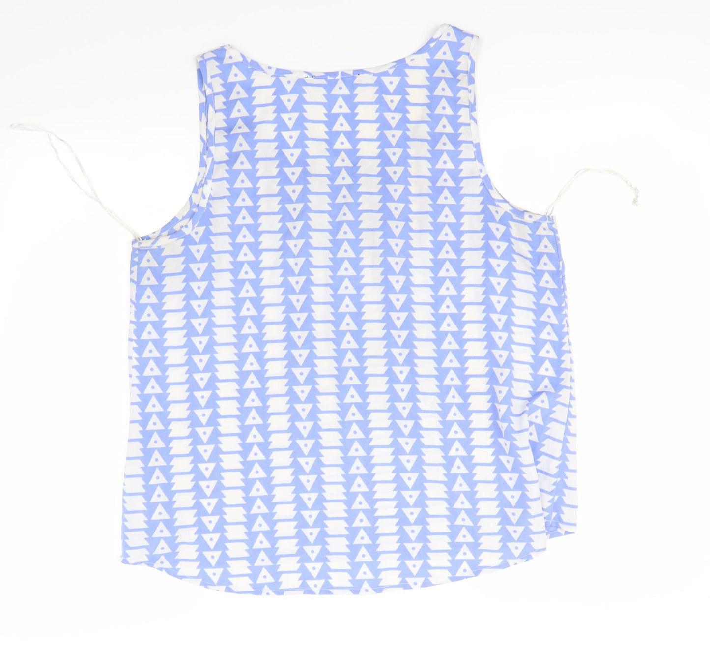 Atmosphere Womens Blue Geometric  Basic Tank Size 14