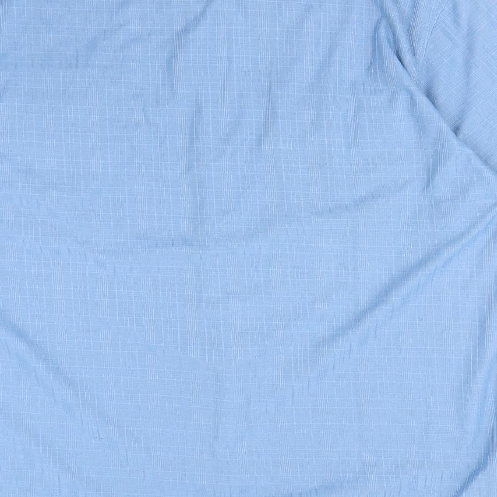 ZEEPMAYER Mens Blue Check   Button-Up Size 2XL