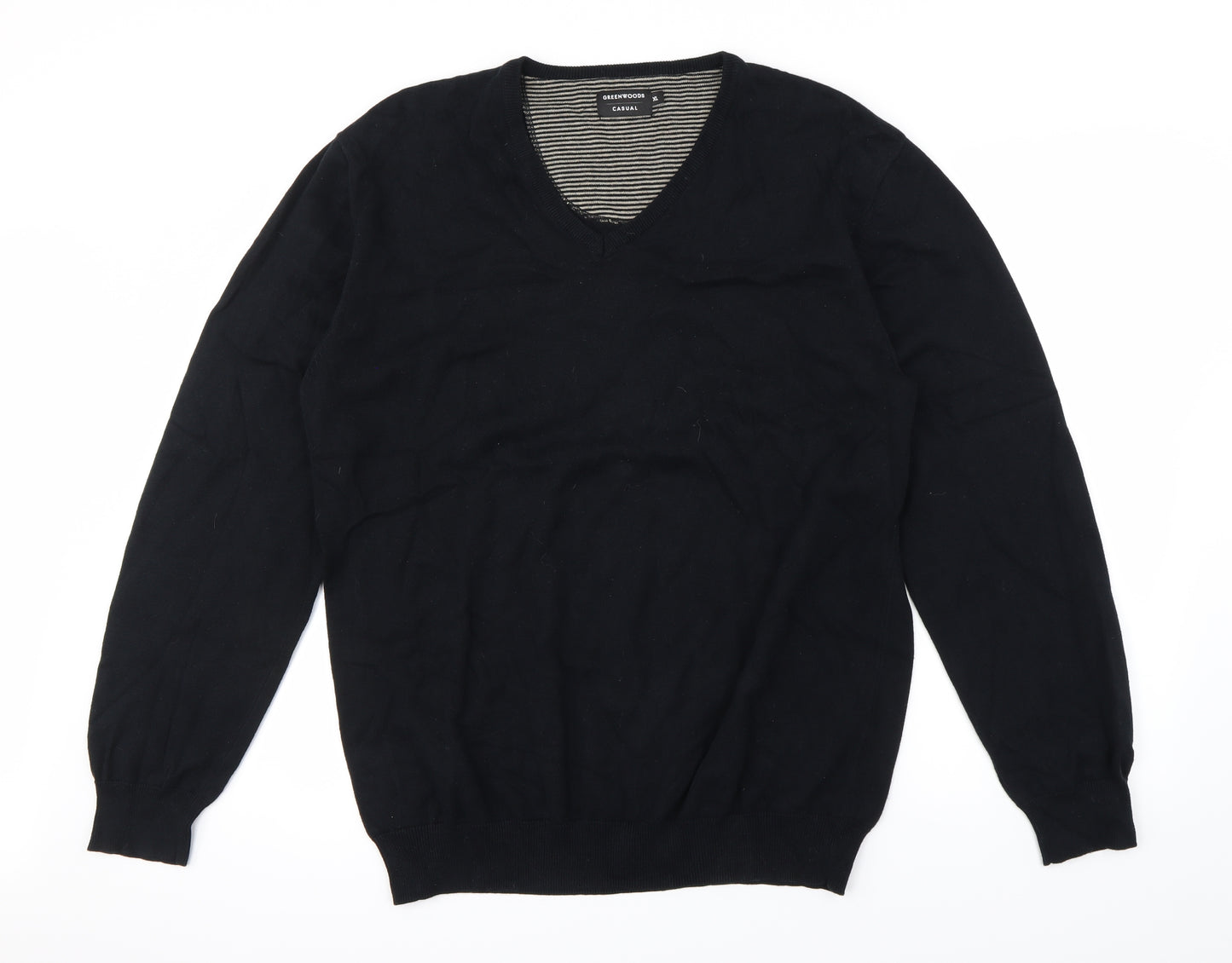 Greenwoods Mens Black   Pullover Jumper Size XL