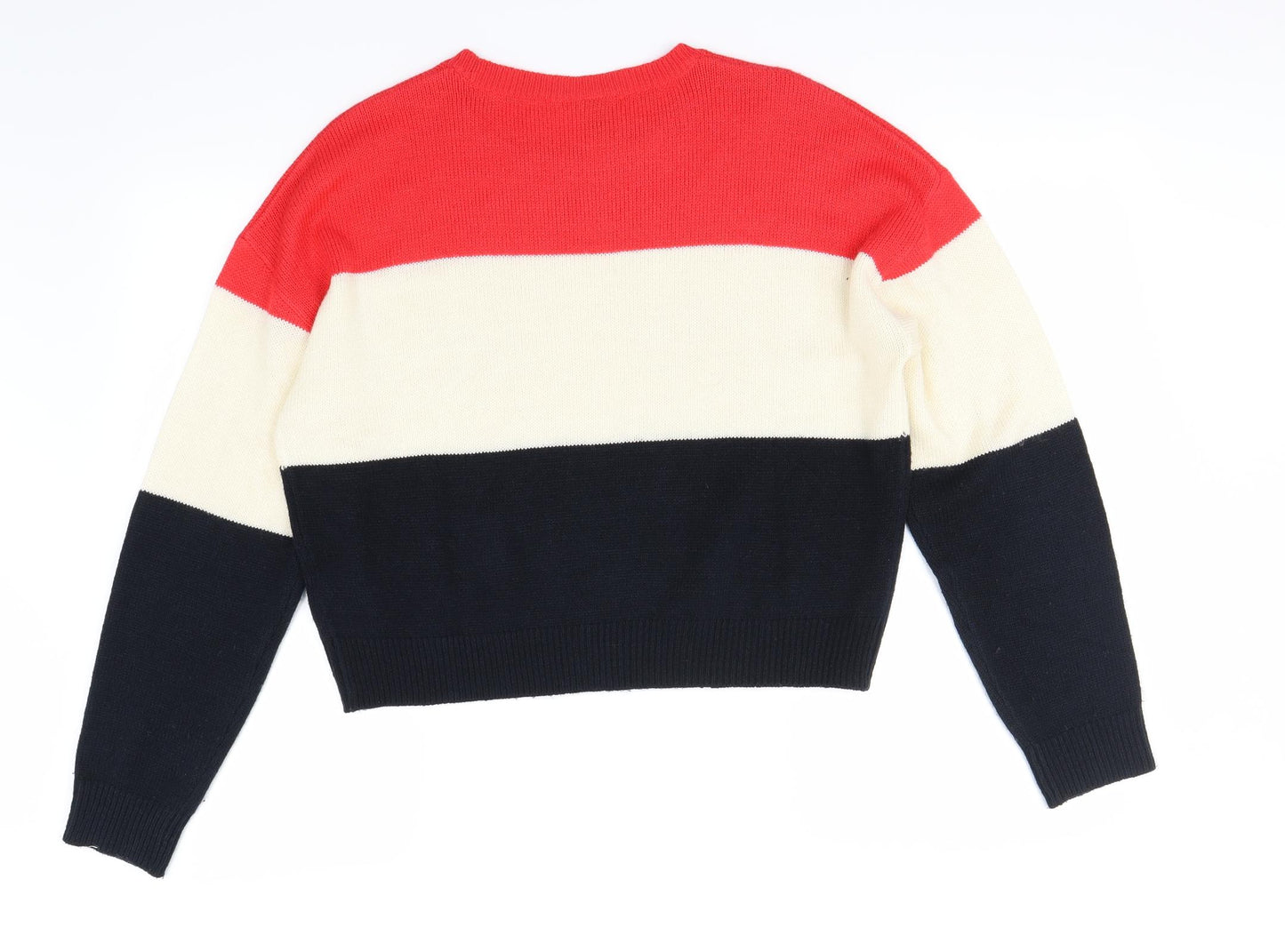 H&M Womens Multicoloured Striped  Pullover Jumper Size M