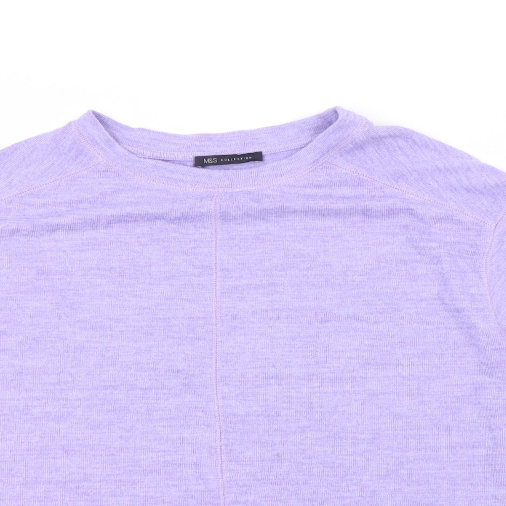 m&S Womens Purple   Basic T-Shirt Size 12