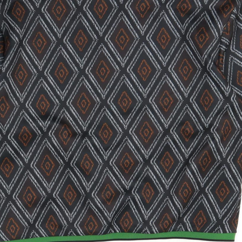 Zara Mens Black Geometric  Jacket  Size XL