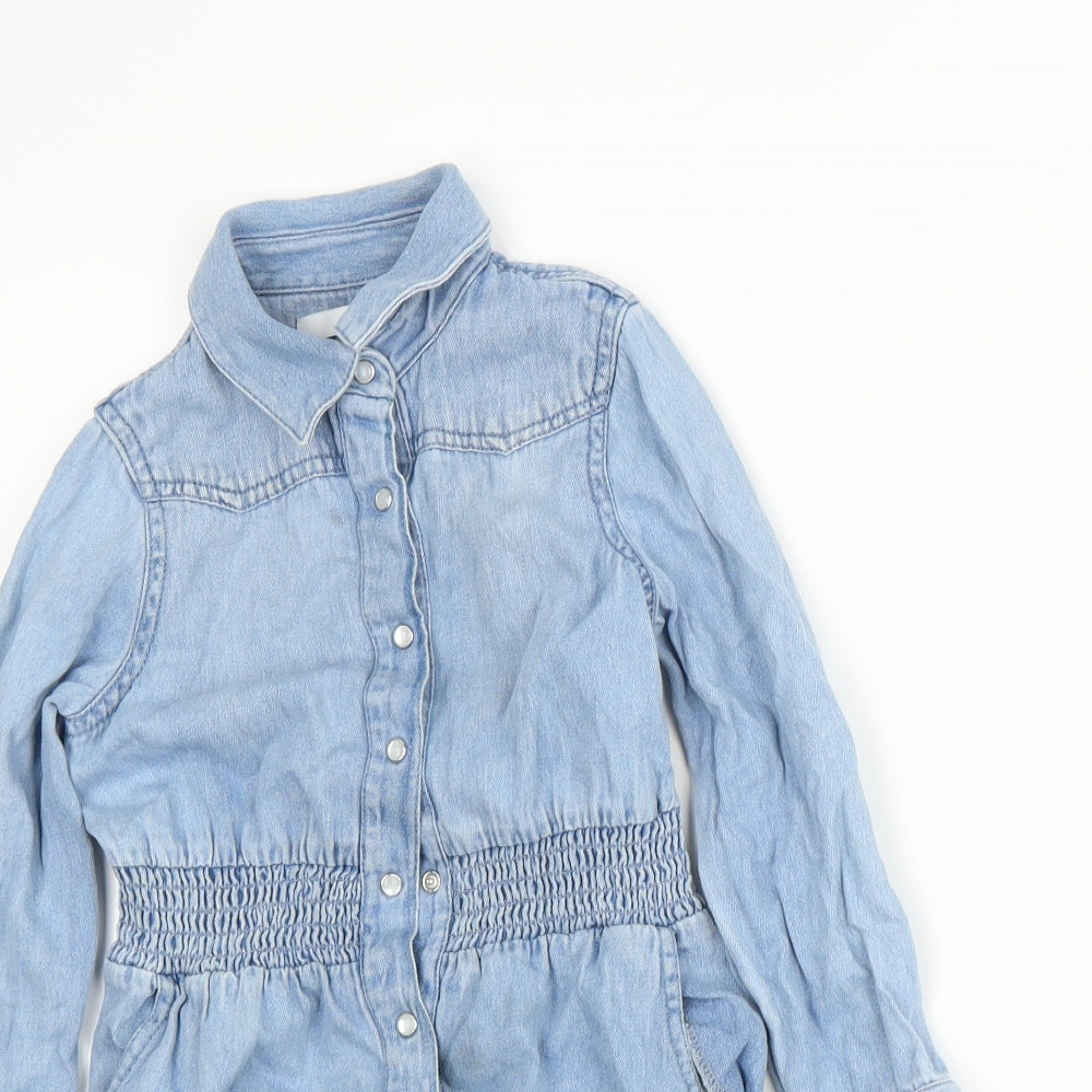 Marks and Spencer Girls Blue   A-Line  Size 5-6 Years