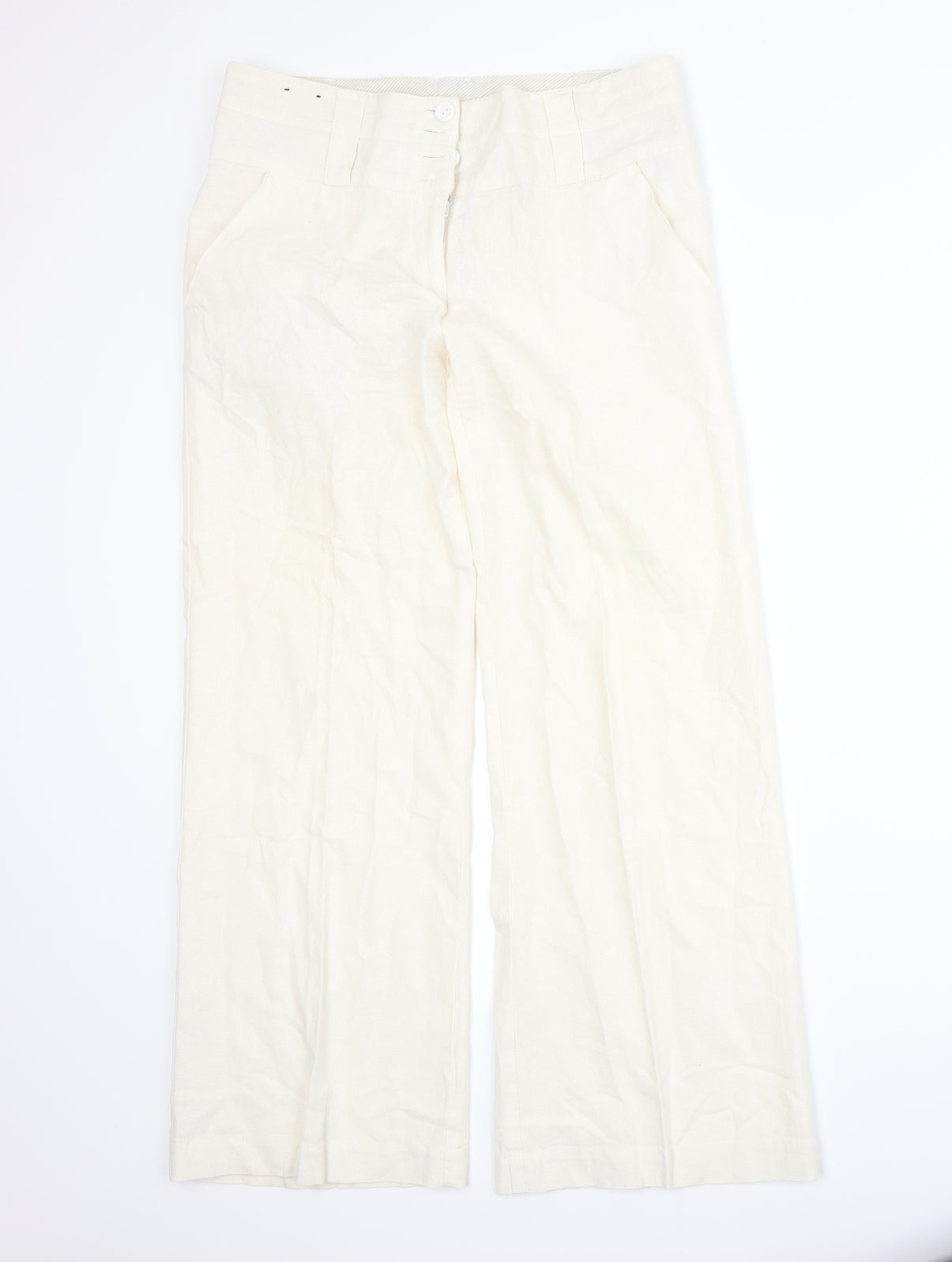 New Look Womens White   Trousers  Size 10 L25 in