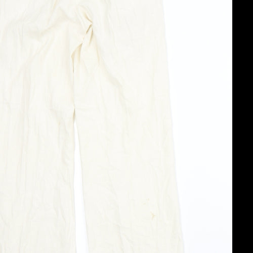 New Look Womens White   Trousers  Size 10 L25 in