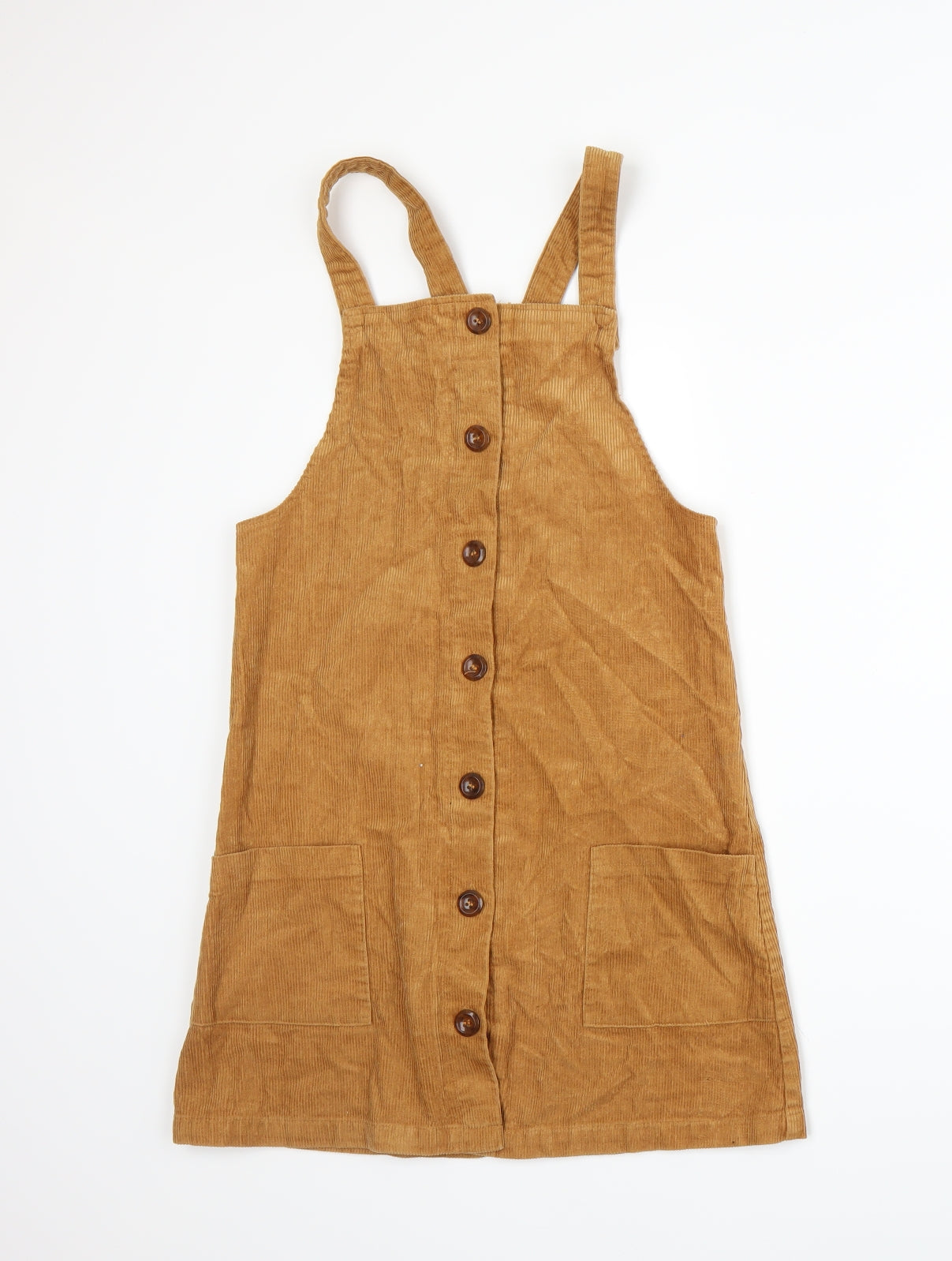 Nutmeg Girls Yellow   Pinafore/Dungaree Dress  Size 11-12 Years