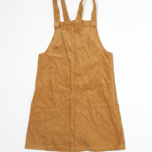 Nutmeg Girls Yellow   Pinafore/Dungaree Dress  Size 11-12 Years