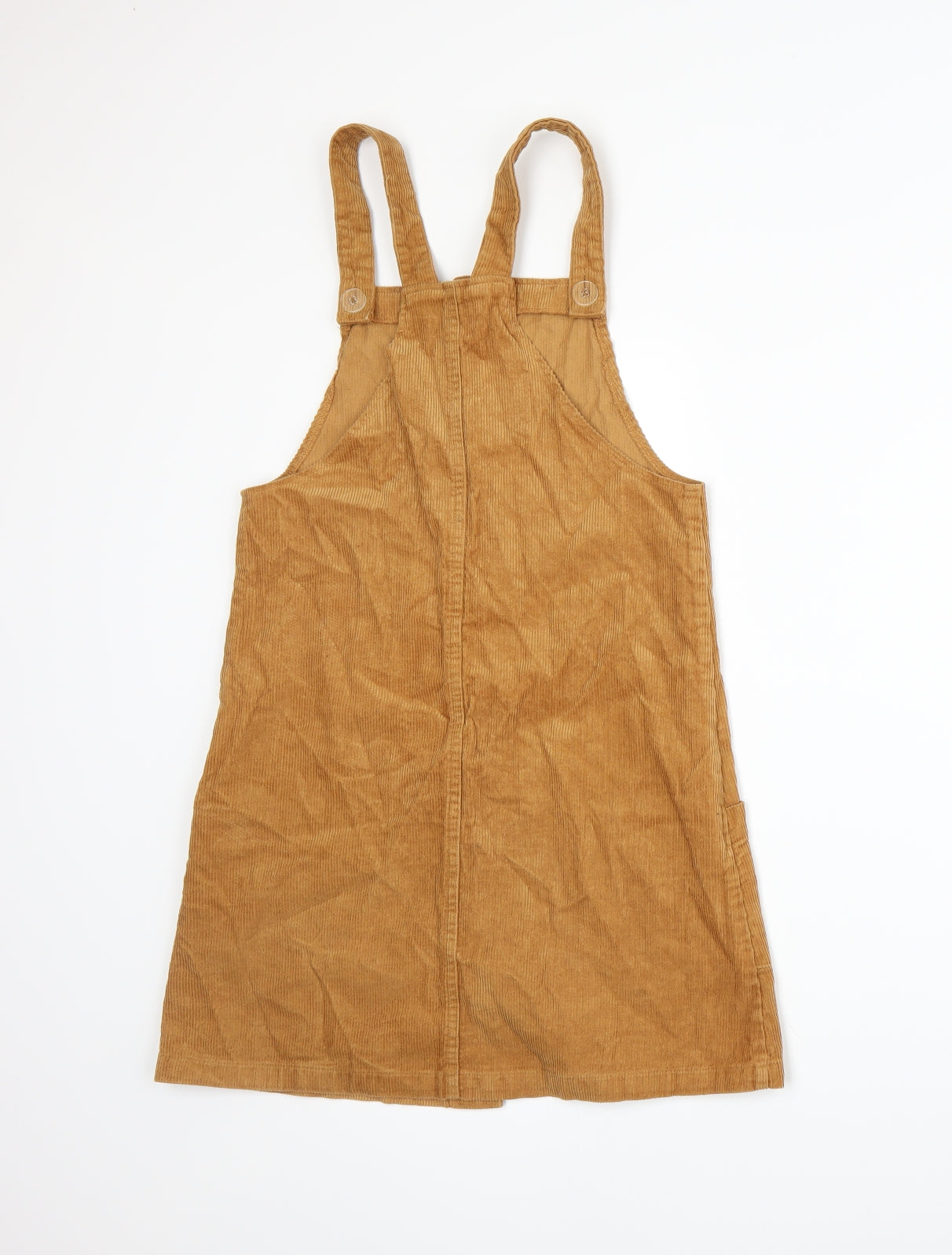 Nutmeg Girls Yellow   Pinafore/Dungaree Dress  Size 11-12 Years