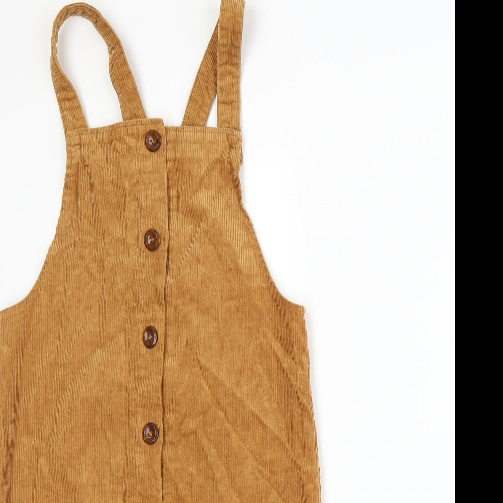 Nutmeg Girls Yellow   Pinafore/Dungaree Dress  Size 11-12 Years