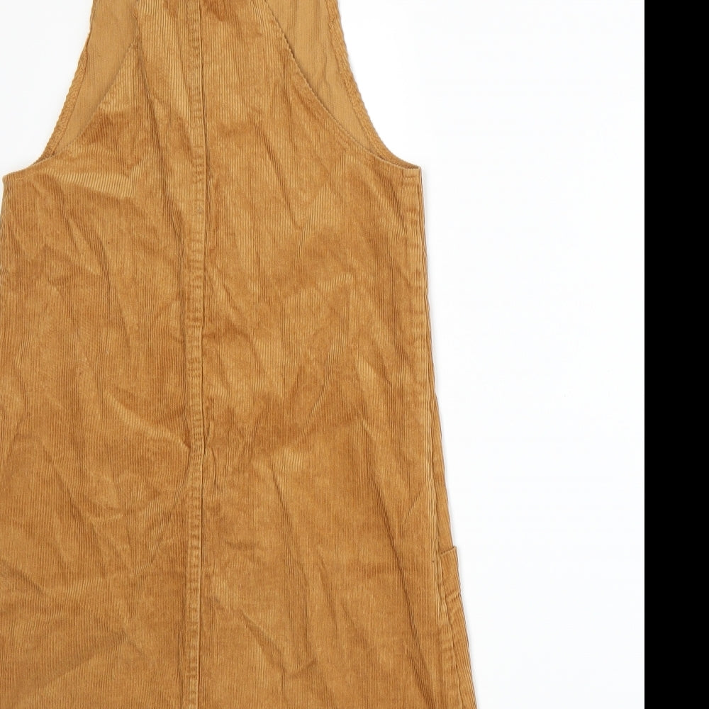 Nutmeg Girls Yellow   Pinafore/Dungaree Dress  Size 11-12 Years