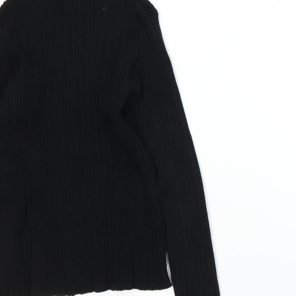 Nutmeg Girls Black   Pullover Jumper Size 11-12 Years