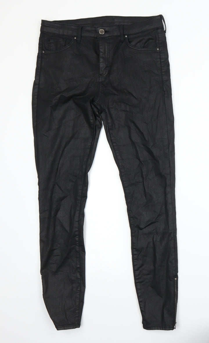 Topshop Womens Black Skinny Jeans Size 8 L27 in