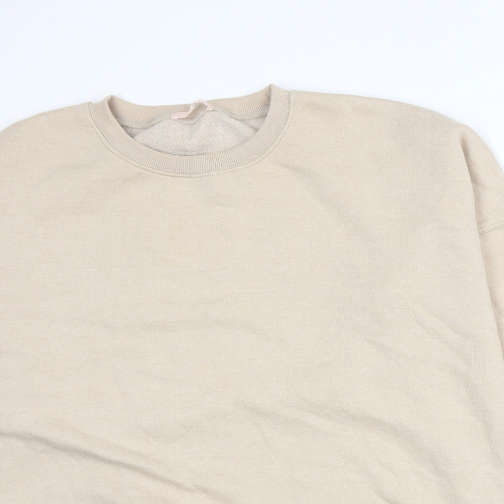 Missguided Womens Beige   Pullover Sweatshirt Size 10