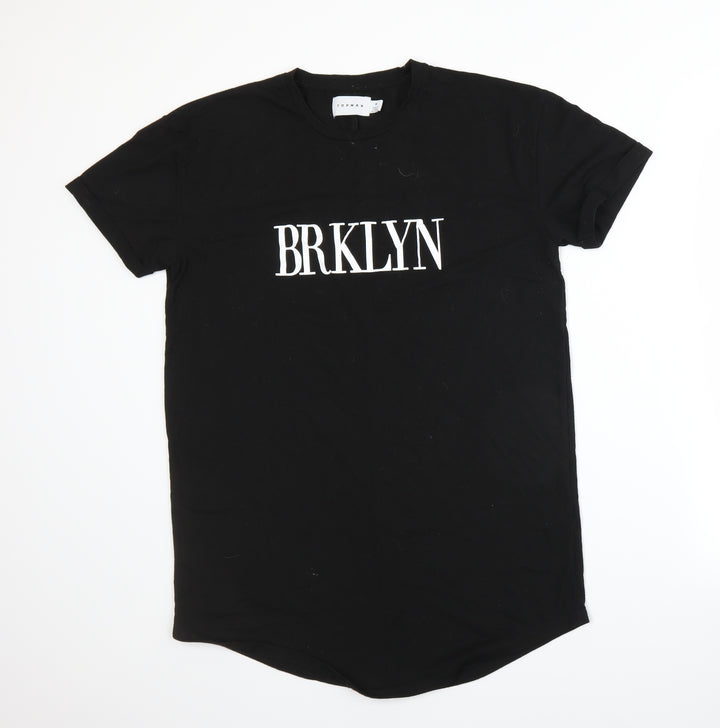 Topman Mens Black T-Shirt Size M