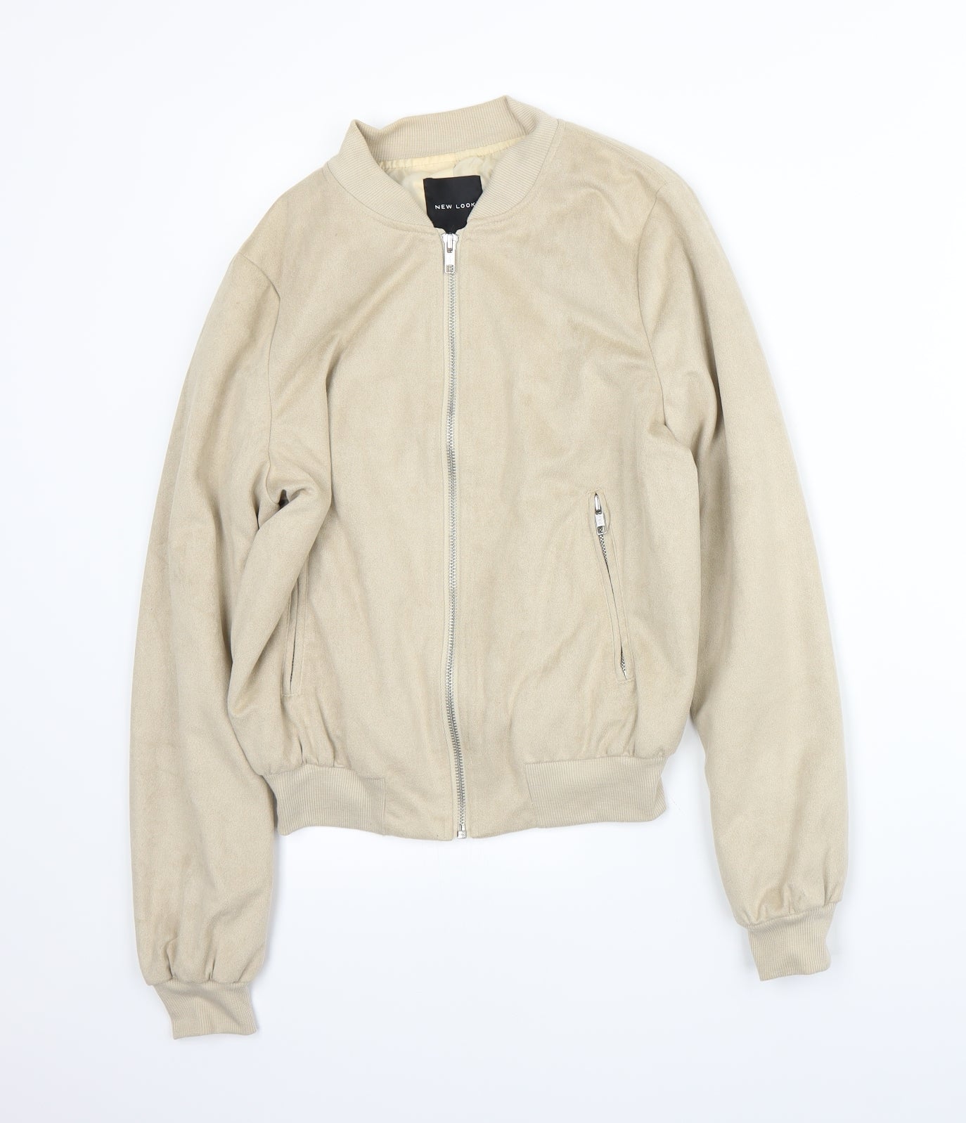 New Look Womens Beige   Bomber Jacket Jacket Size 6