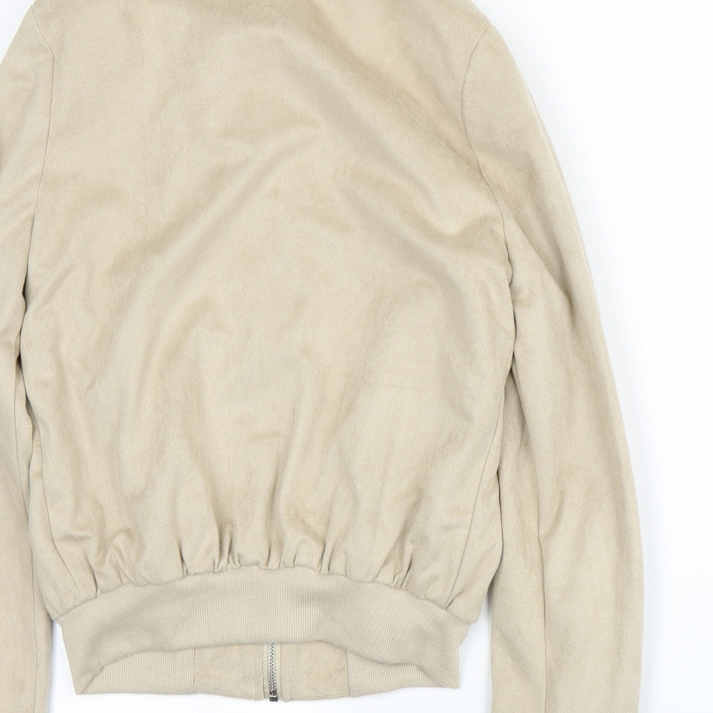 New Look Womens Beige   Bomber Jacket Jacket Size 6
