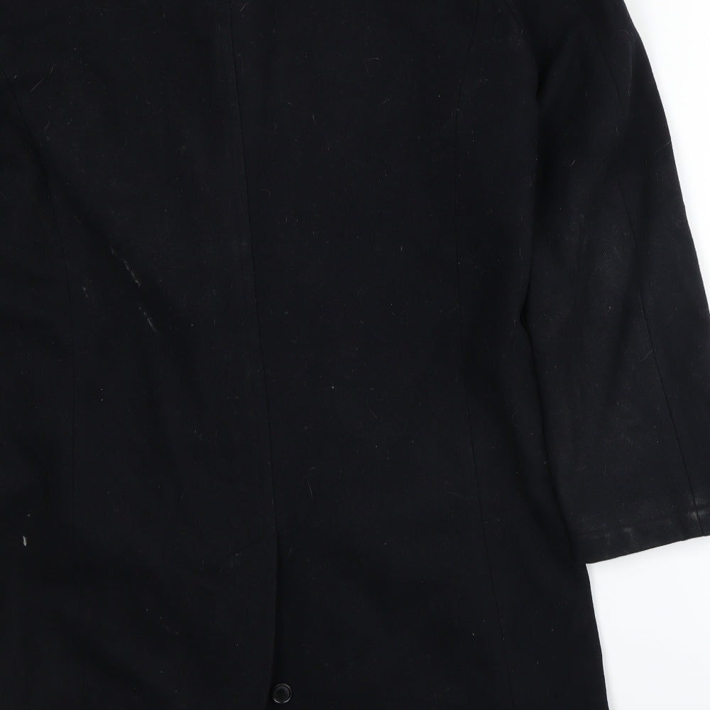 Frederik Anderson Mens Black   Overcoat Coat Size M