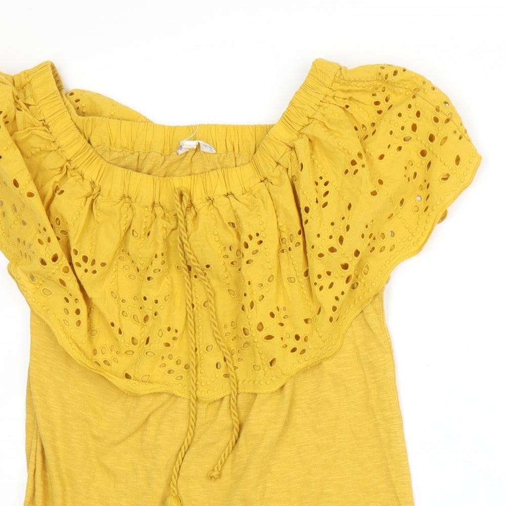 Falmer Heritage Womens Yellow   Basic T-Shirt Size 8