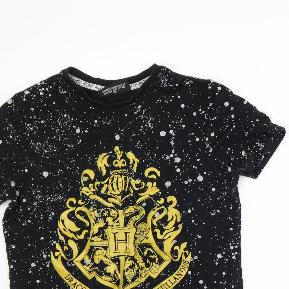 Harry Potter Boys Black   Basic T-Shirt Size 10-11 Years