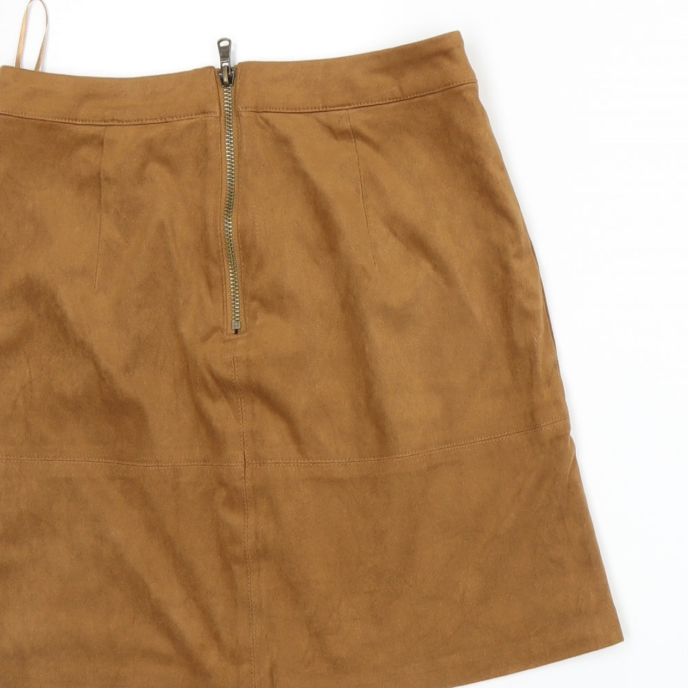 New Look Womens Brown   A-Line Skirt Size 6