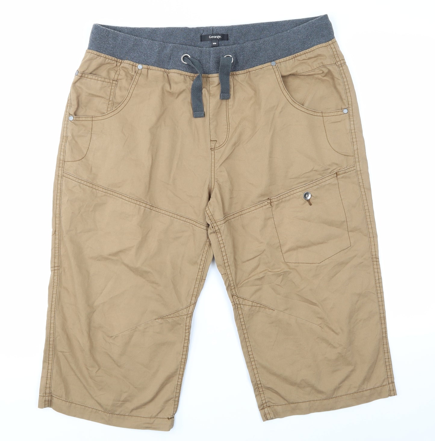 George Mens Beige   Chino Shorts Size 36 in