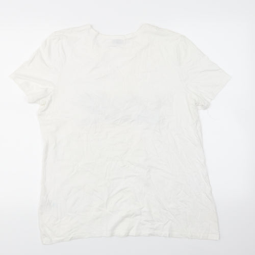 Papaya Womens White   Basic T-Shirt Size 16