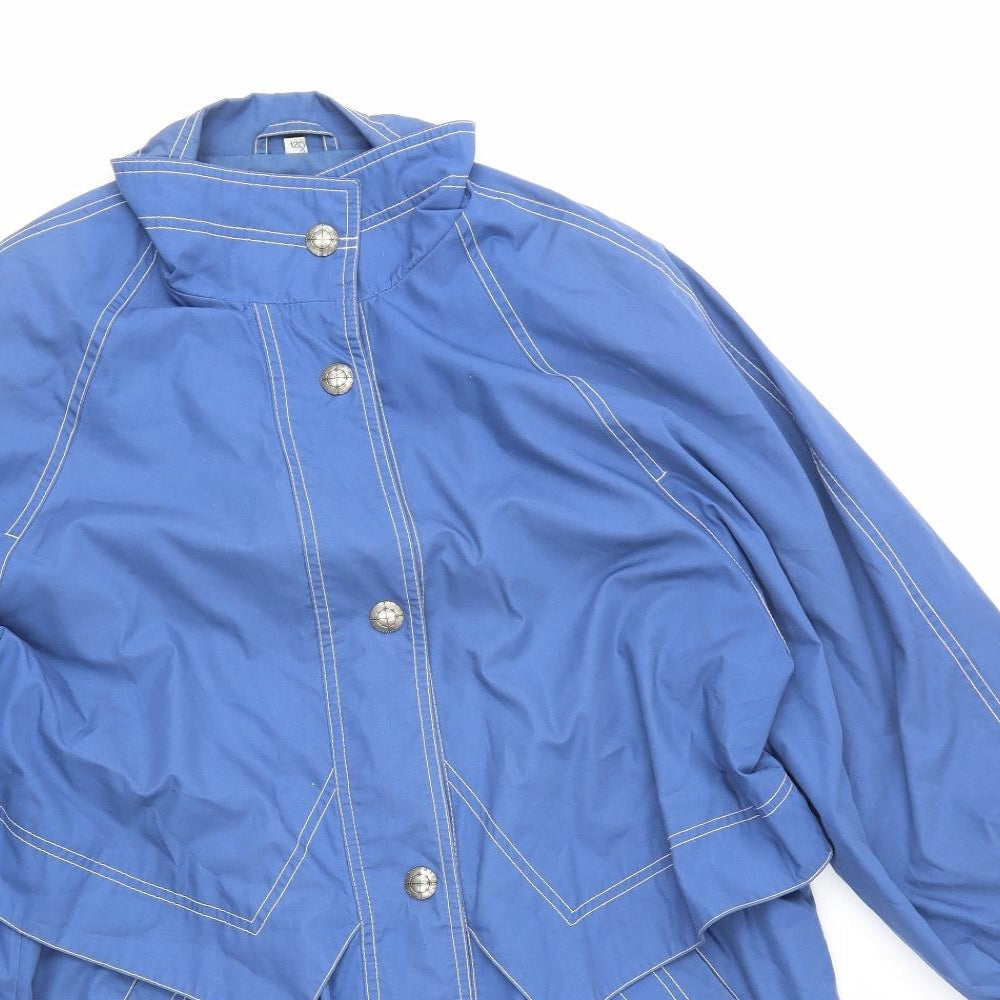 Telemac Womens Blue   Rain Coat Jacket Size 14