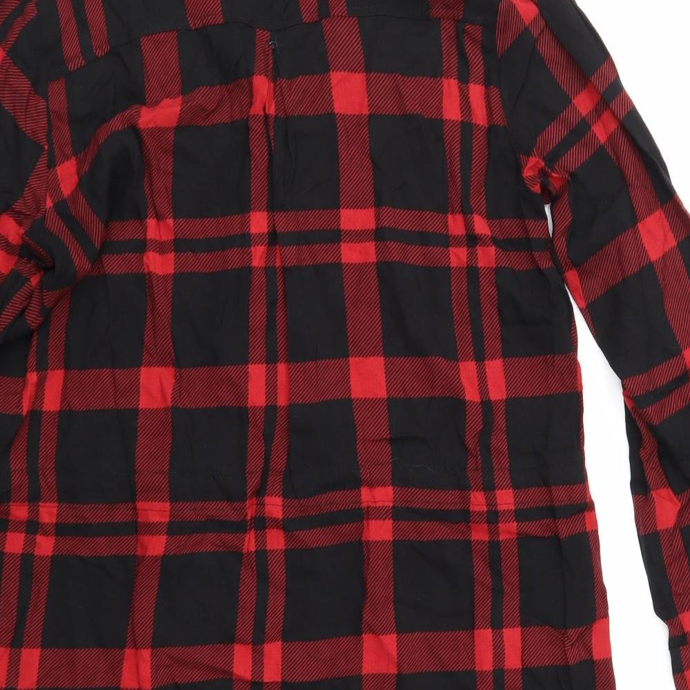 Select Womens Black Check  Basic Blouse Size 14