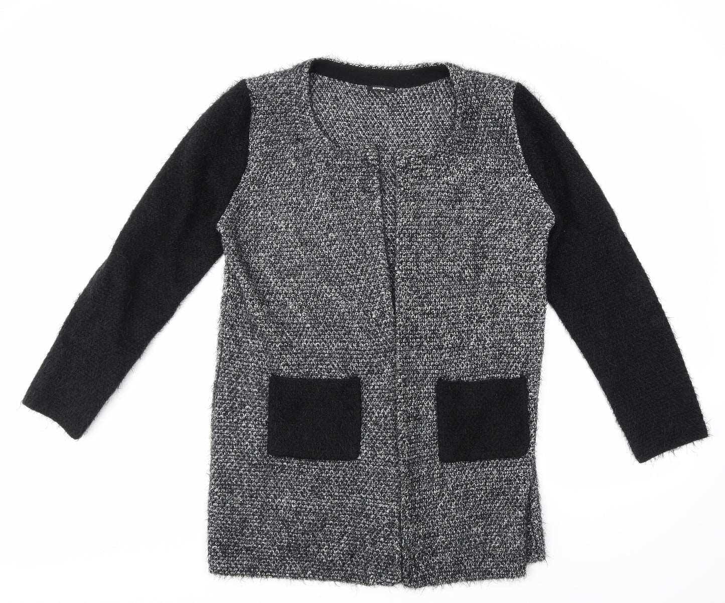 Roman Womens Black   Cardigan Jumper Size 14