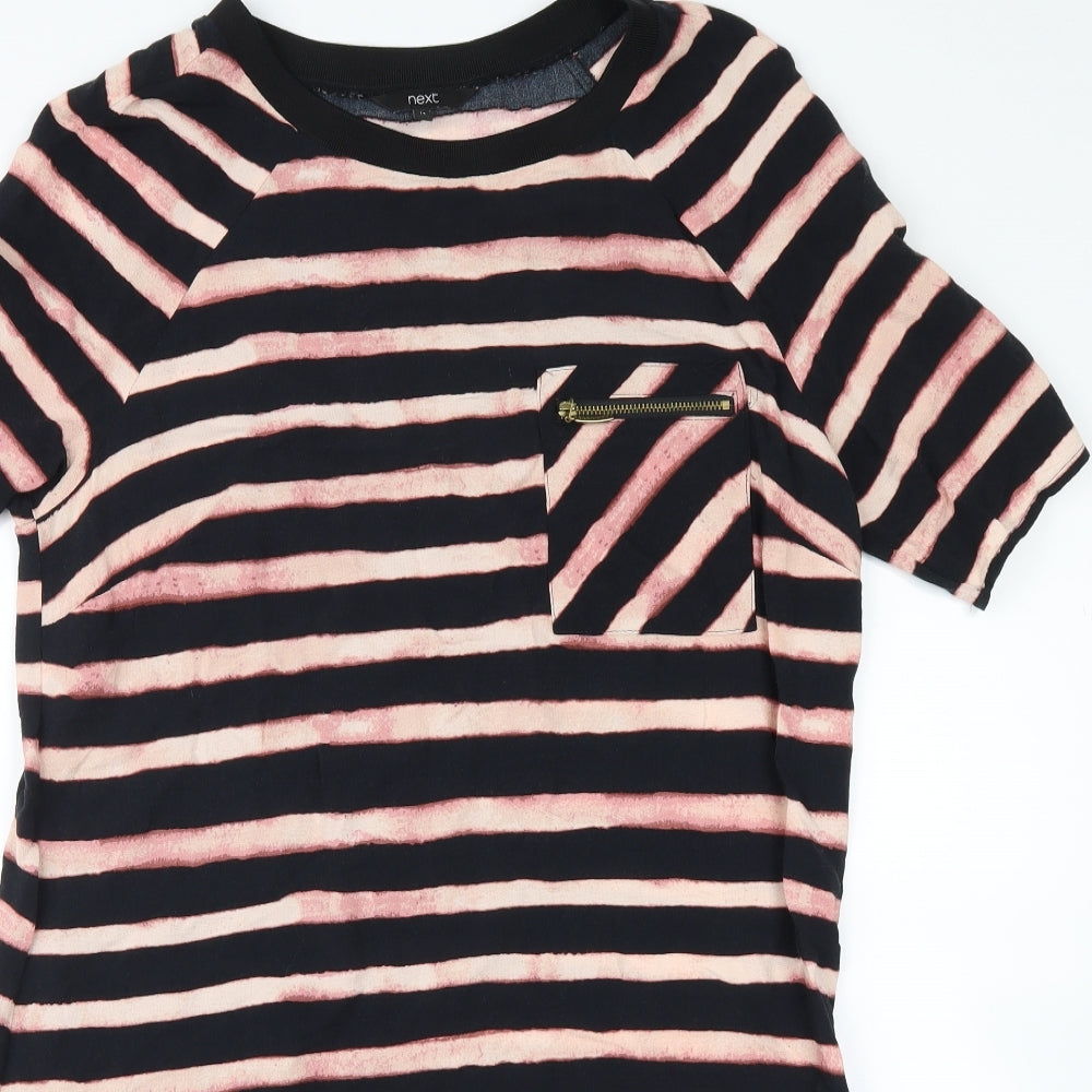 NEXT Womens Black Striped  Shirt Dress  Size 14