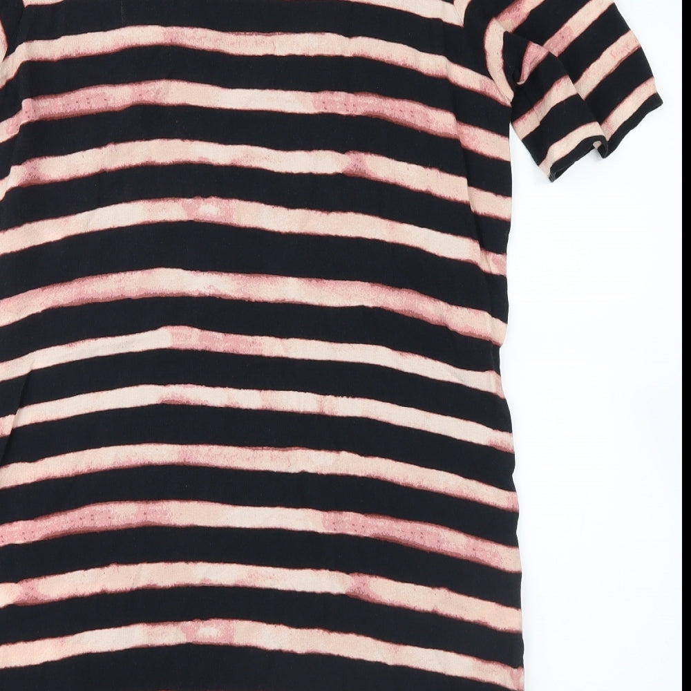 NEXT Womens Black Striped  Shirt Dress  Size 14
