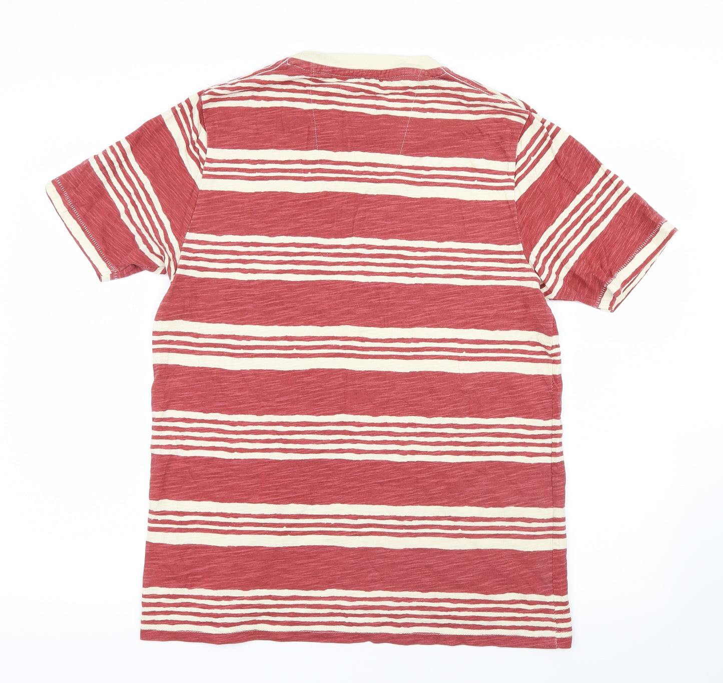 Mantaray Mens Red Striped   T-Shirt Size S