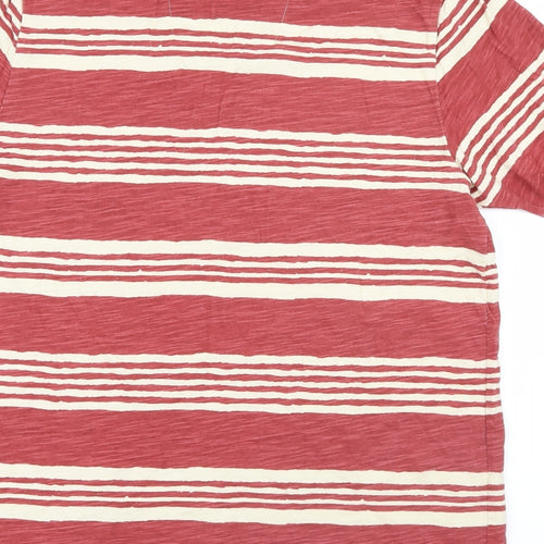 Mantaray Mens Red Striped   T-Shirt Size S