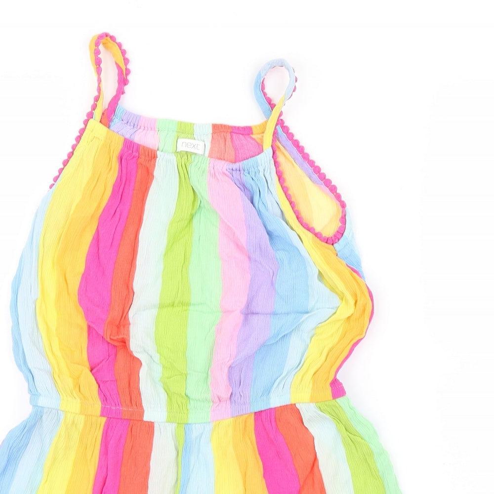 NEXT Girls Red Striped  Playsuit One-Piece Size 9 Years