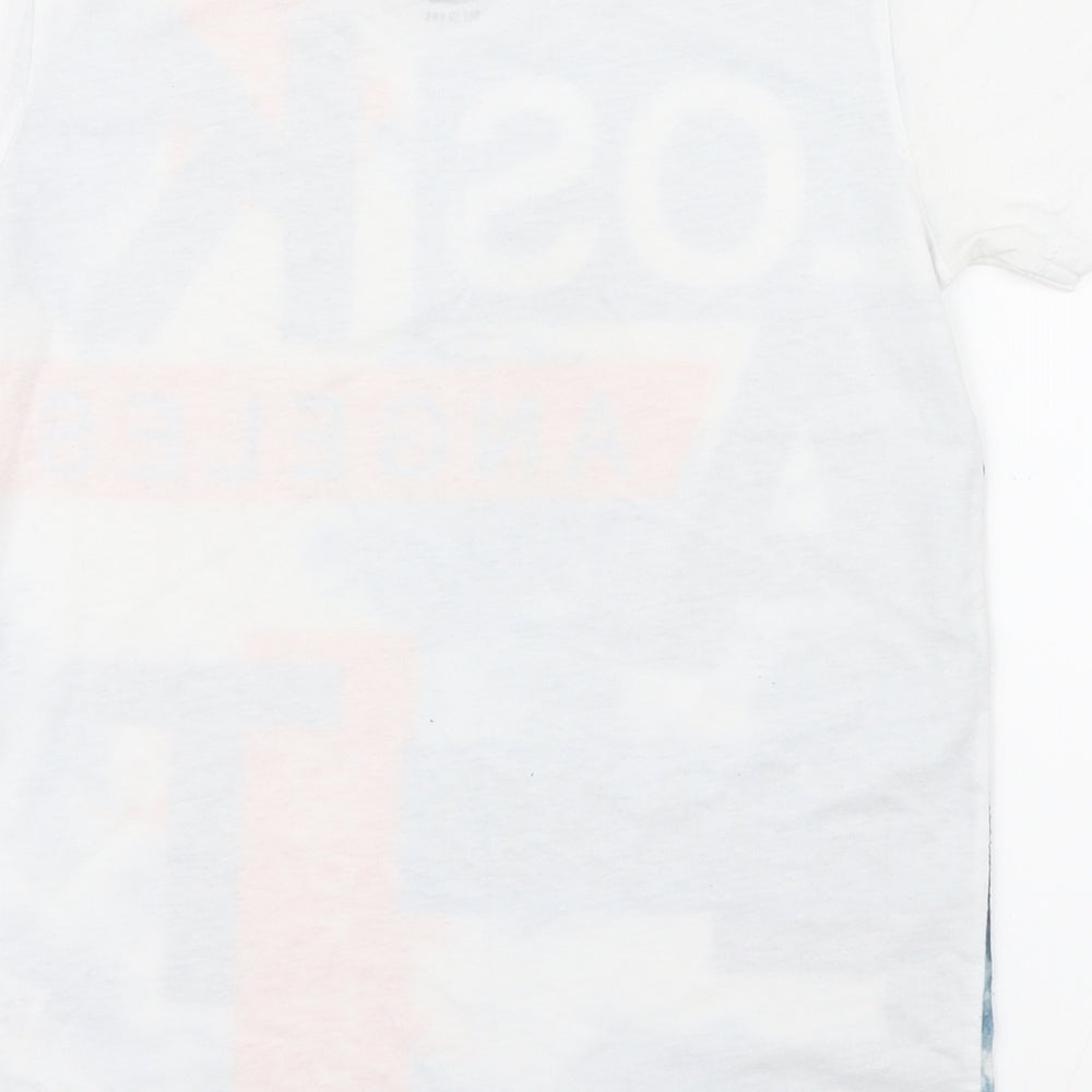 Matalan Boys Blue Geometric  Basic T-Shirt Size 10 Years