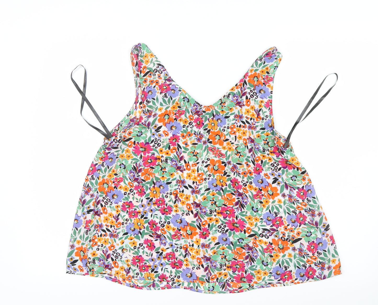 Primark Womens Pink Floral Mesh Basic Blouse Size 10