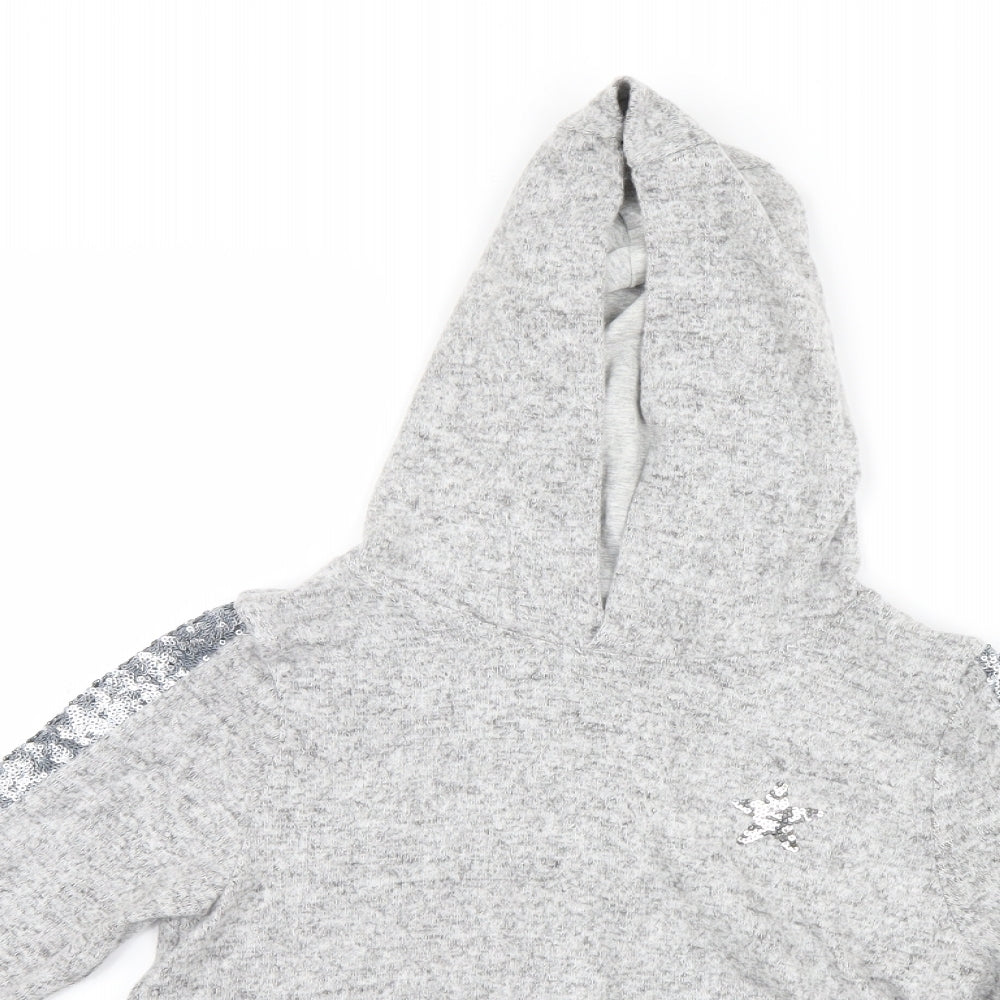 F&F Girls Grey   Pullover Hoodie Size 9-10 Years
