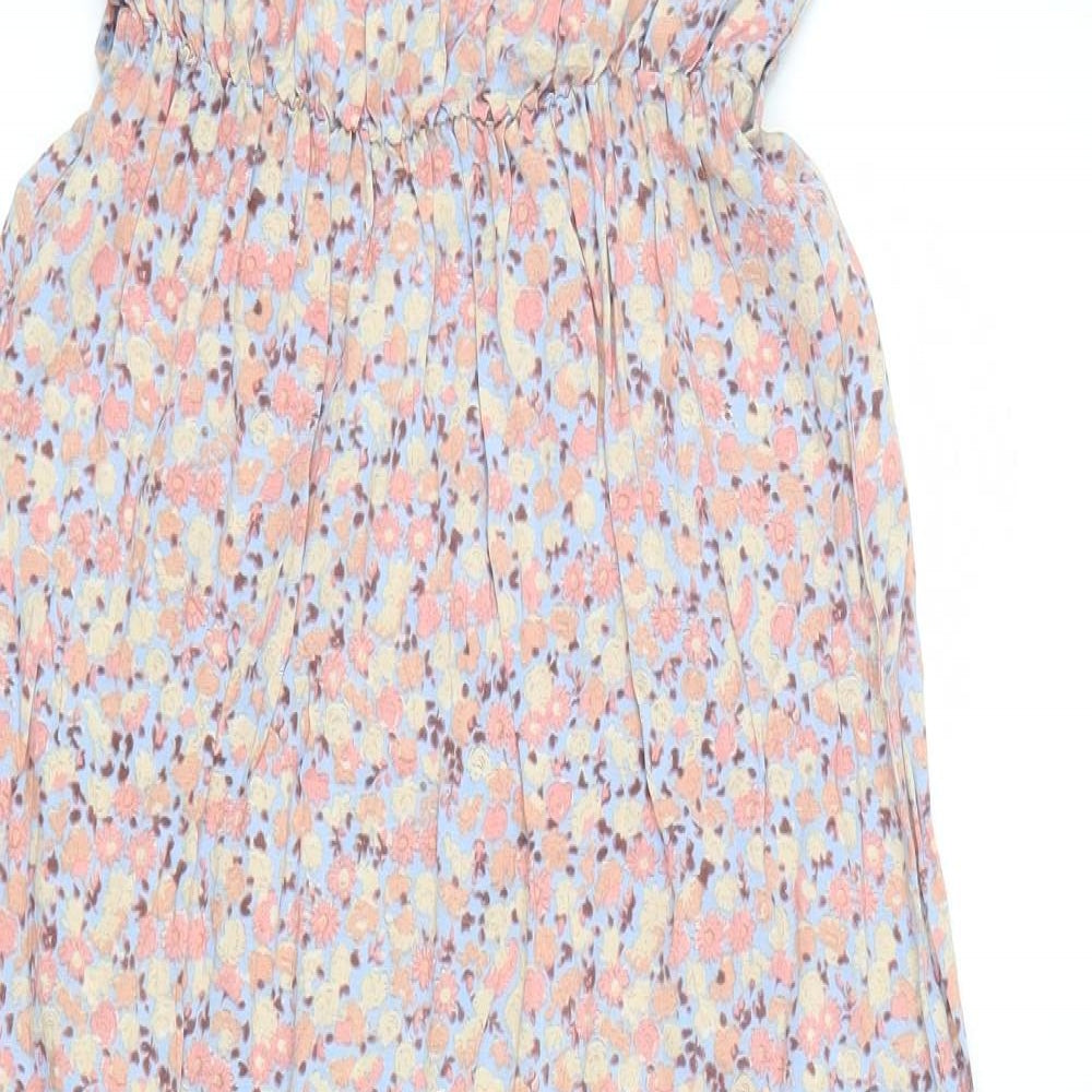New Look Girls Pink Floral  Shirt Dress  Size 14 Years