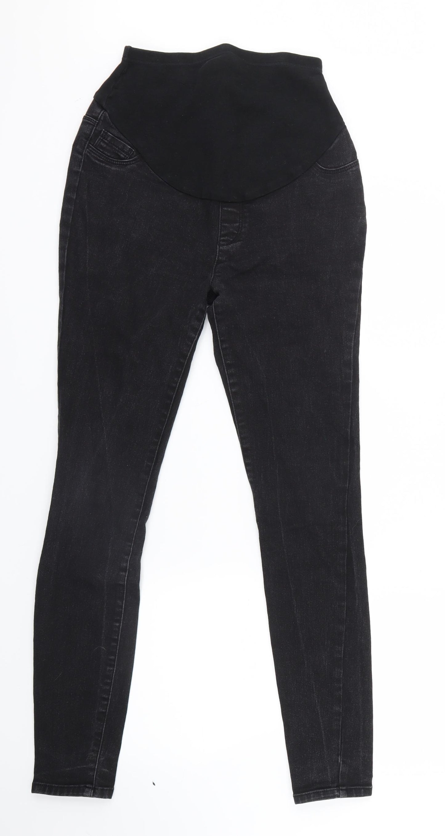 George Womens Black  Denim Straight Jeans Size 8 L28 in
