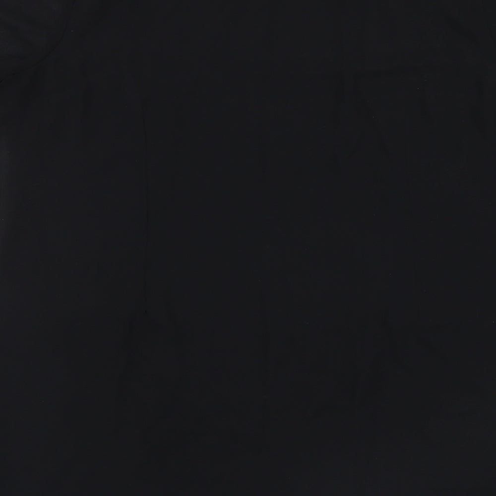 Atmosphere Womens Black  Mesh Basic Blouse Size 16