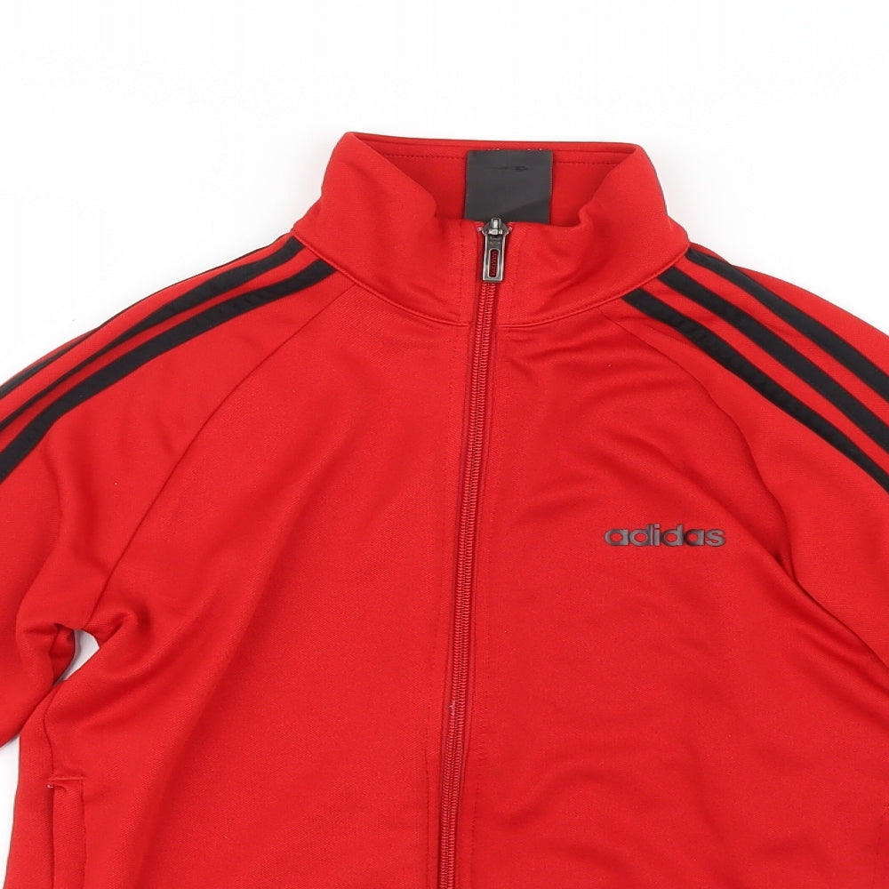adidas Boys Red   Jacket  Size 11-12 Years