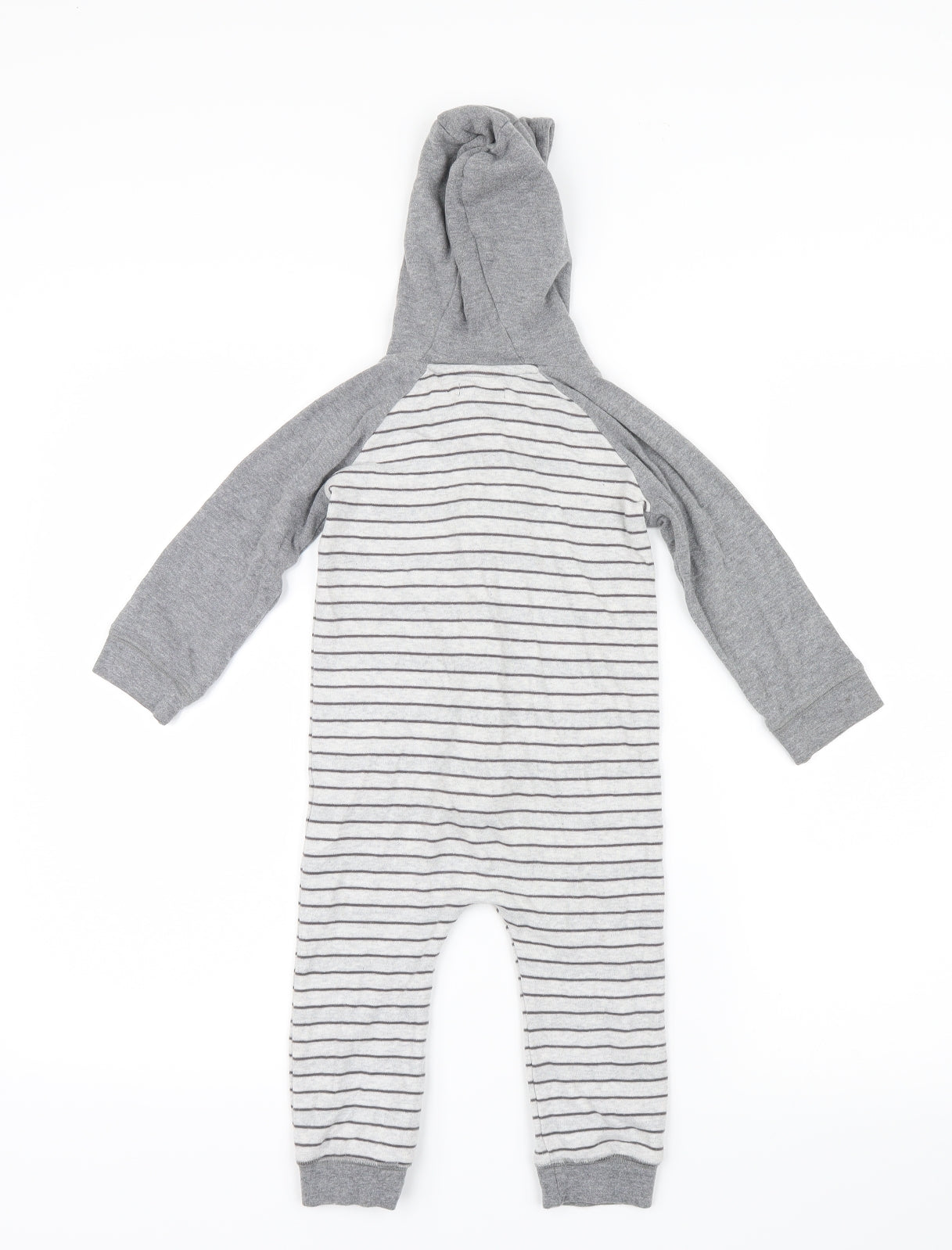 Very Boys Grey Striped Knit Babygrow One-Piece Size 18-24 Months