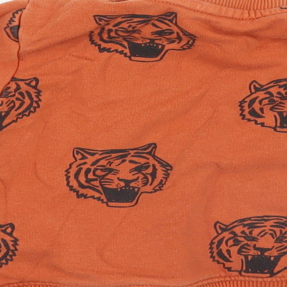 H&M Boys Orange  Knit Pullover Jumper Size 18-24 Months  - Tiger