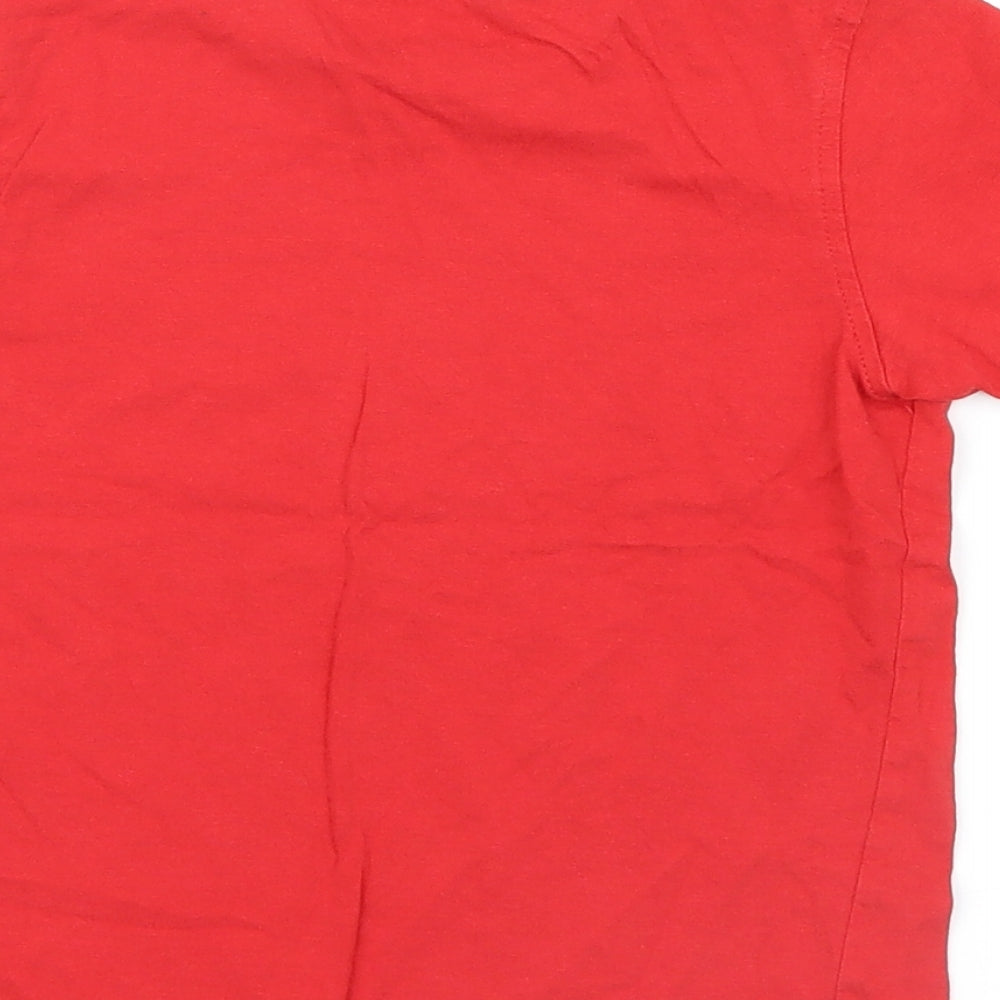 George Boys Red   Basic T-Shirt Size 6-7 Years  - Dinosaur