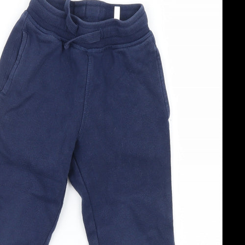 H&M Boys Blue  Knit Jogger Trousers Size 2-3 Years
